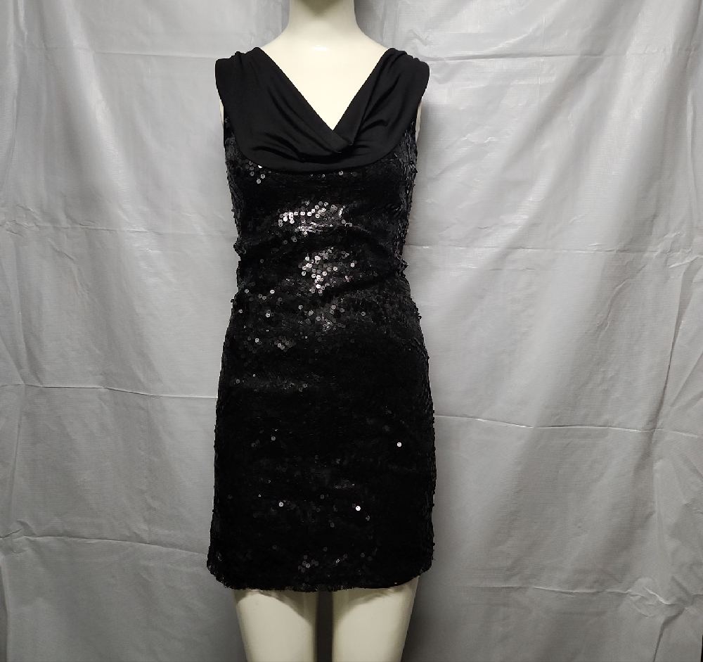 Elegant Black Sequin Dress